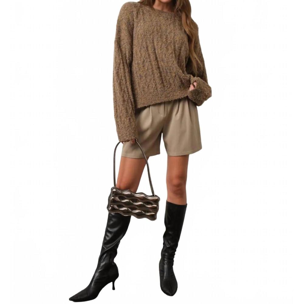 NEW PRETTY GARBAGE andre sweater in mocha